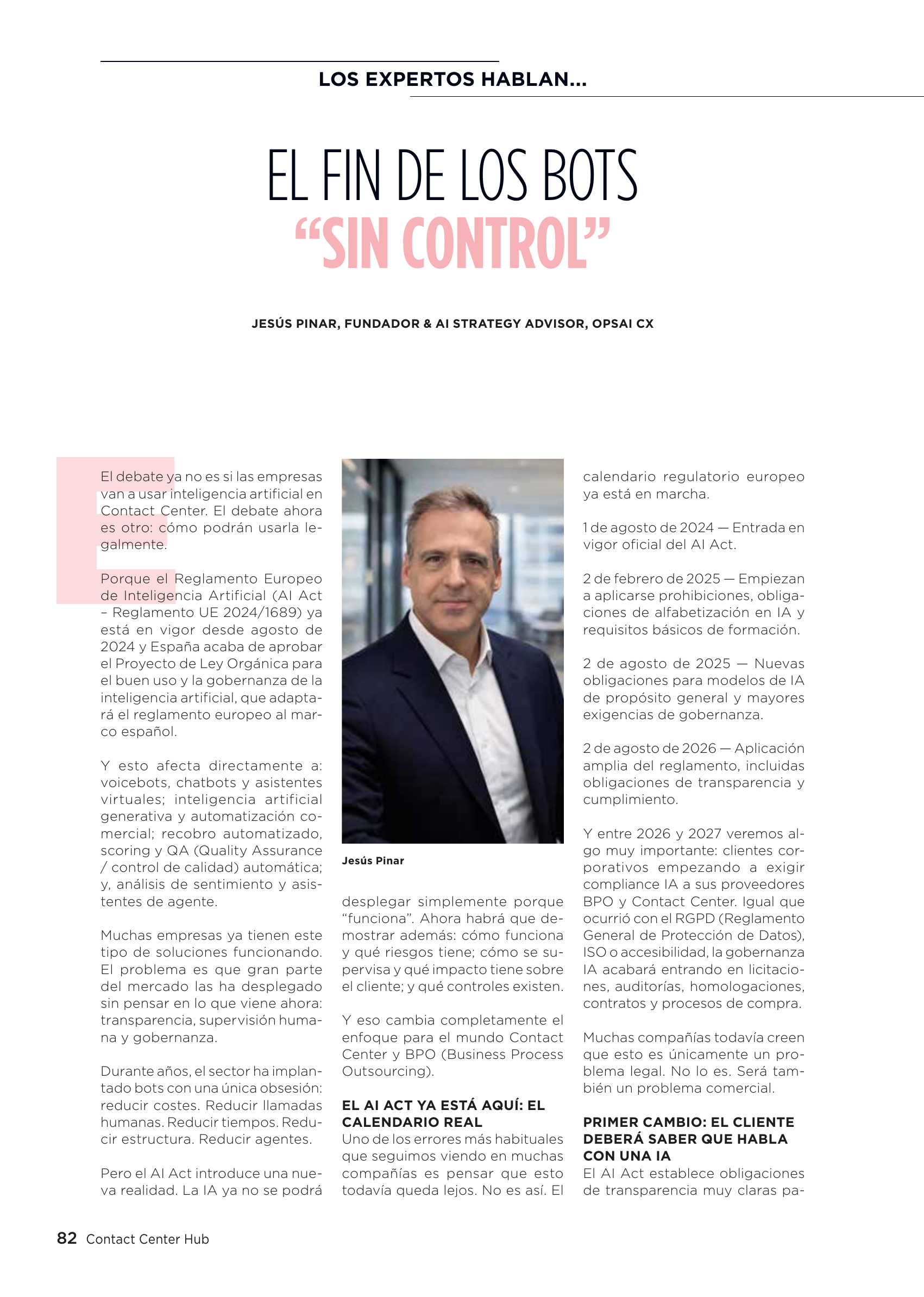 Página 1 del artículo El fin de los bots sin control